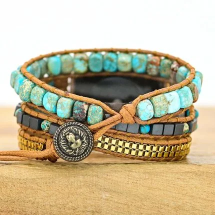 Hot Selling Large Turquoise Bead Watch Strap